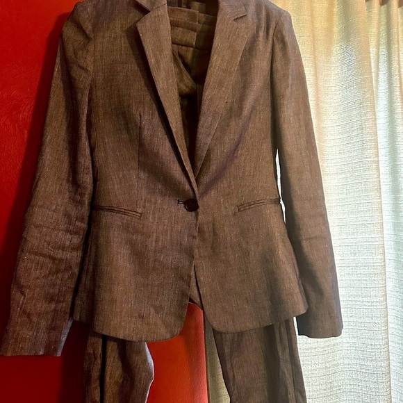 Express chambray pant suit jacket size 2 pants are size 0 excellent condition ! - Picture 2 of 8
